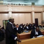 Lawyers are present as the Kano High Court adjudicates the case involving Ganduje.