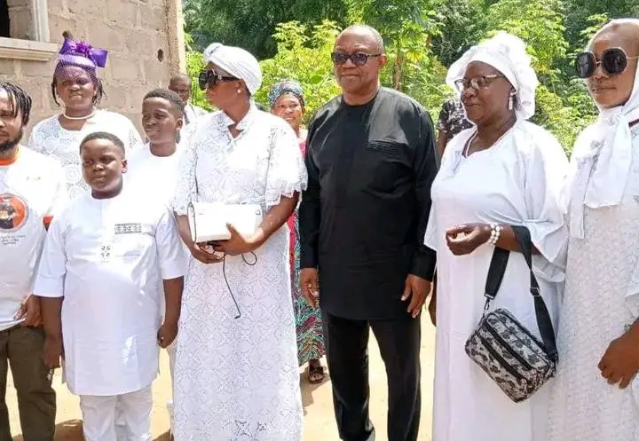 Peter Obi Pays Tribute at the Funeral of Comic Actor Mr. Ibu