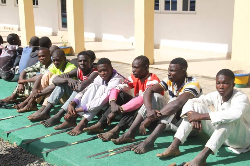 Police Arrest 16 Suspected Thugs, Recover Dangerous Weapons in Bauchi